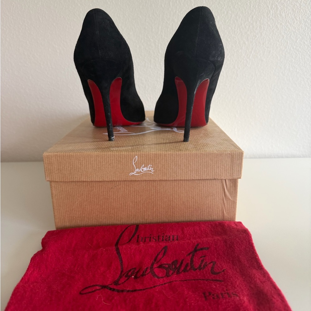 Christian Louboutin Black Heels with Red Soles
